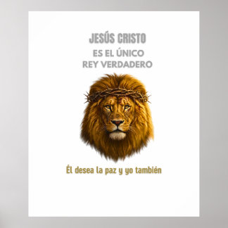 Póster Cristiano León de Judá Jesús Rey Verdadero Poster