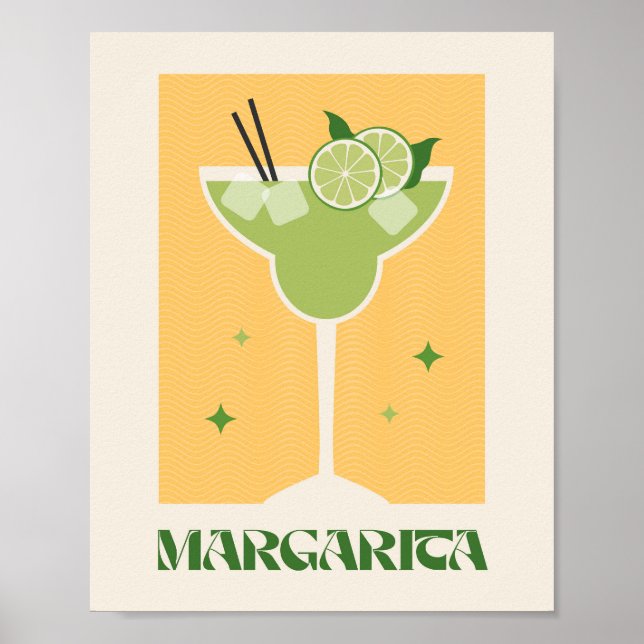 Poster drink Cocktail art Margarita (Front)