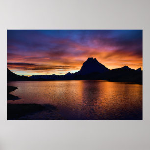 Poster du Pic du Midi d'Ossau au lever du jour