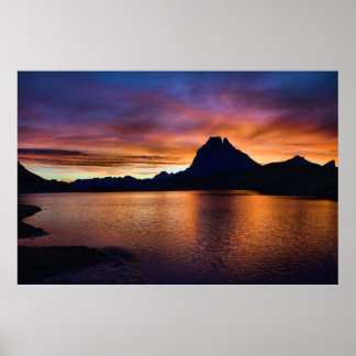 Poster du Pic du Midi d'Ossau au lever du jour