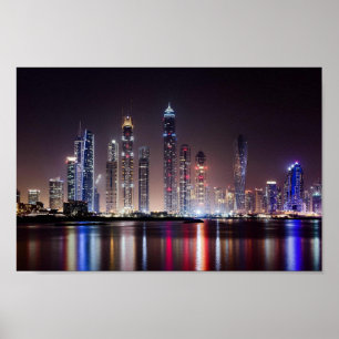 Poster - Dubai Skyline At Night