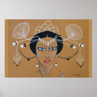 Poster "Eastern Elegance" Orig. Asian/Art Deco