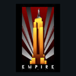 Poster - Empire State Building Art Deco<br><div class="desc">Framed or not this is a cool art deco poster of the Empire State Building ready to be displayed in your home.</div>