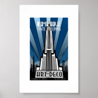 Poster - Empire State Building Art Deco