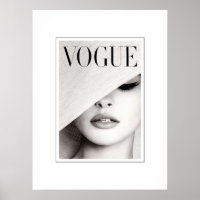 Poster - Fashion Women's Large Hat Wide Border