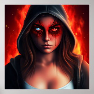 Poster Fille Super-Héros