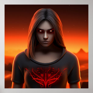 Poster Fille Super-Héros