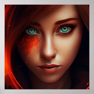 Poster Fille Super-Héros