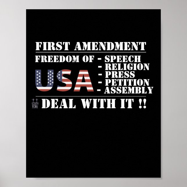 poster  "FIRST AMENDMENT" (Front)