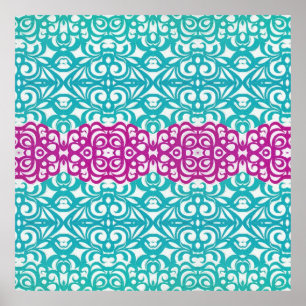 Poster Floral abstract background