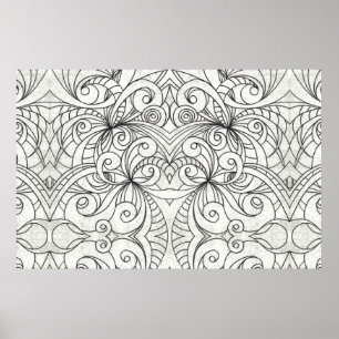 Poster Floral abstract background