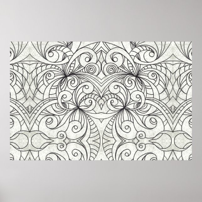 Poster Floral abstract background (Front)