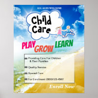 Poster for Daycare Child Baby Care 