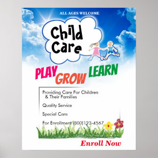 Poster for Daycare Child Baby Care