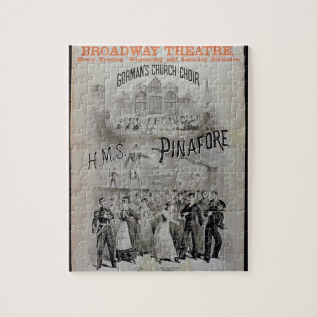 Poster for 'HMS Pinafore', performed by Gorman's C Jigsaw Puzzle (Vertical)