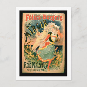 Poster for 'Le Miroir' at the Folies-Bergere, a pa Postcard