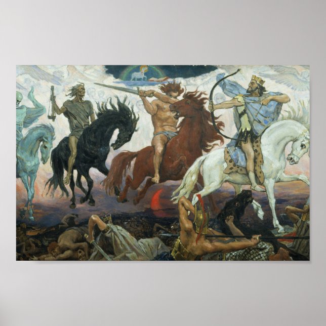 Poster Four Horsemen of Apocalypse Viktor Vasnetso (Front)