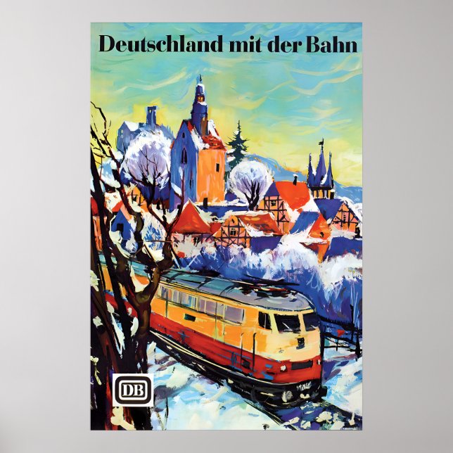 Poster German Railways Germany by Train (1964) (Front)