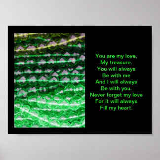 Poster, Green Beads, Forever Love Poster