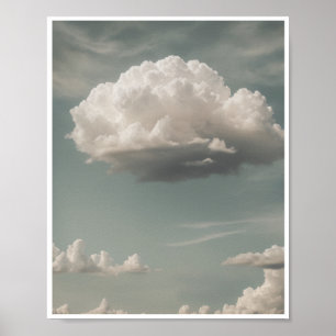 Poster Green Cloud Wall Art Room Decor 