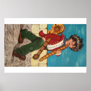 Poster. Guitar chicken Poster