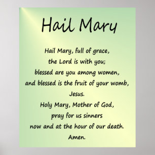 Poster ~ Hail Mary ~ 40" x 48" Semi Gloss