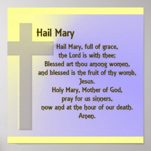 Poster-Hail Mary Prayer Poster