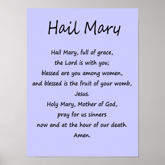 Poster ~ Hail Mary ~ Various Sizes & Paper Stock (Front)