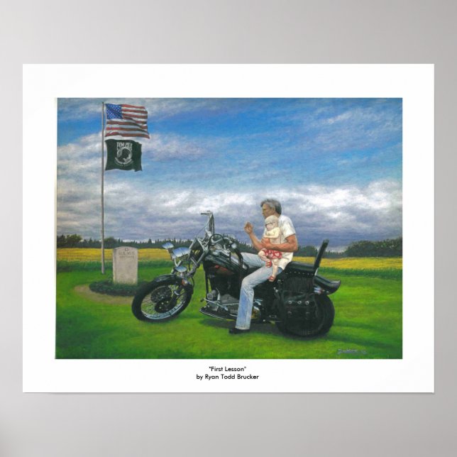 Poster - Harley and US Marine Corps theme (Front)