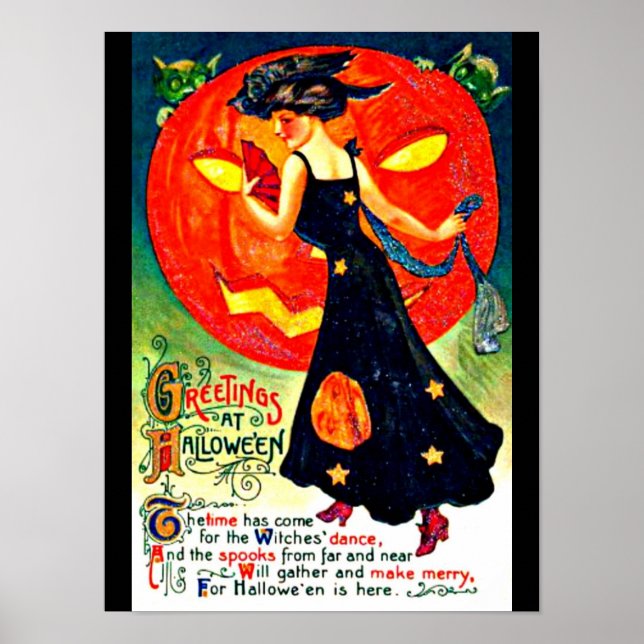 Poster-Holiday Art-Vintage Halloween 26 Poster (Front)