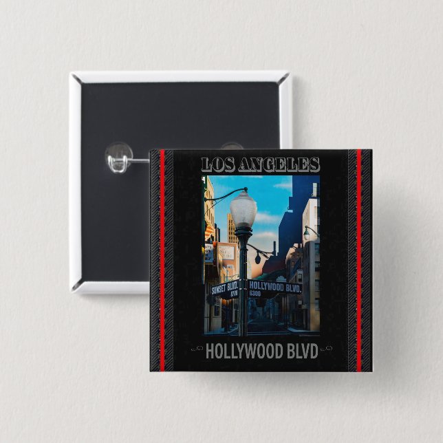 Poster Hollywood Blvd. Button (Front & Back)