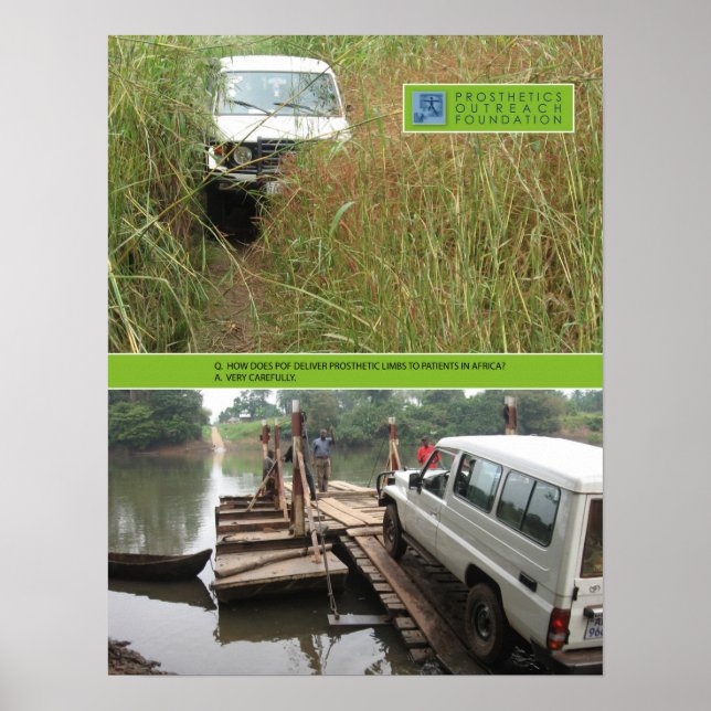 Poster - How Does POF Deliver Prosthetic Legs? (Front)