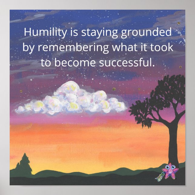 Poster - Humility Quote, Little Shot, Semi-Gloss (Front)