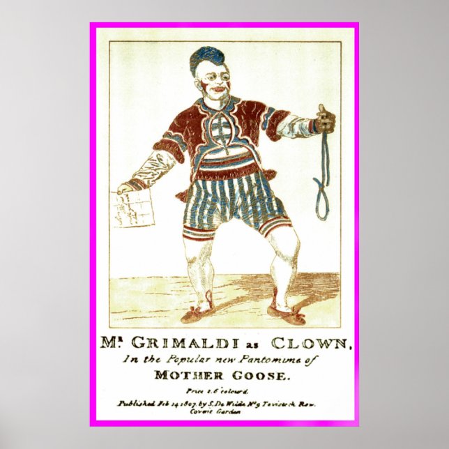Poster - Joseph 'Joey' Grimaldi Jnr, as 'Clown' (Front)