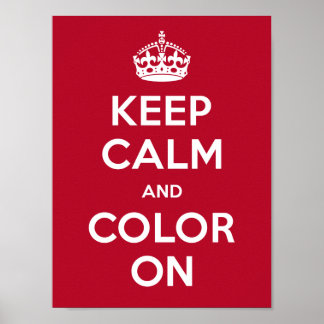 Poster Keep Calm and Colour On