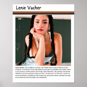 Poster Lenie Vacher - Star Academy 2023