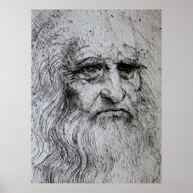 Poster - Leonardo Da Vinci self portrait (Front)