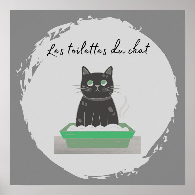 Poster, Les Toilettes Du Chat Black Cat Poster (Front)