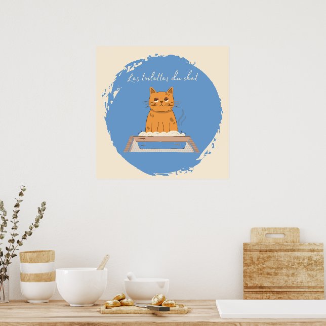 Poster, Les Toilettes Du Chat Poster (Kitchen)