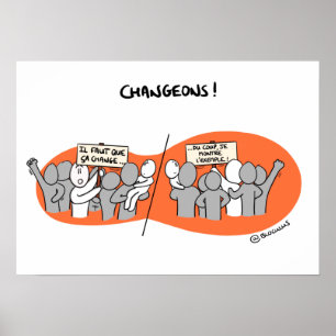 Poster “Let us change for the example! ”