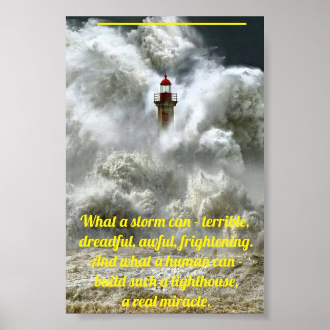 Poster Lighthouse in Storm (Front)