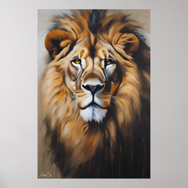 Poster | Lion | Oil Artstyle  (Front)