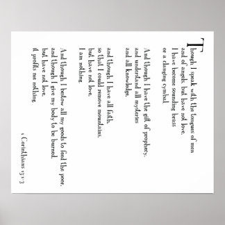 POSTER - LOVE IS... 1 Corinthians 13:1-3 (part 1)