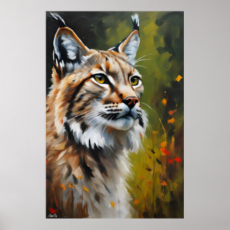 Poster | Lynx Cat | Oil Painting Style 