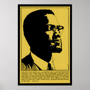 Poster Malcolm X quote Stop oppression and