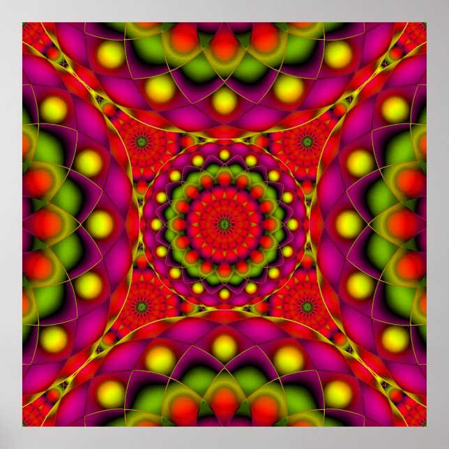 Poster Mandala Psychedelic Visions (Front)
