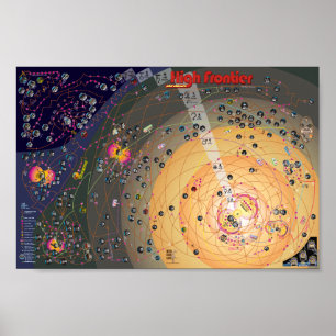 Poster-Map, 2nd Edition High Frontier Colonisation Poster