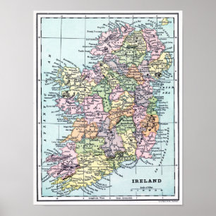 Poster - Map of Ireland