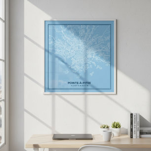 Poster Map of Pointe-à-Pitre, Guadeloupe Plan