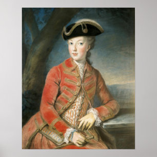 Poster Marie Antoinette hunting attire